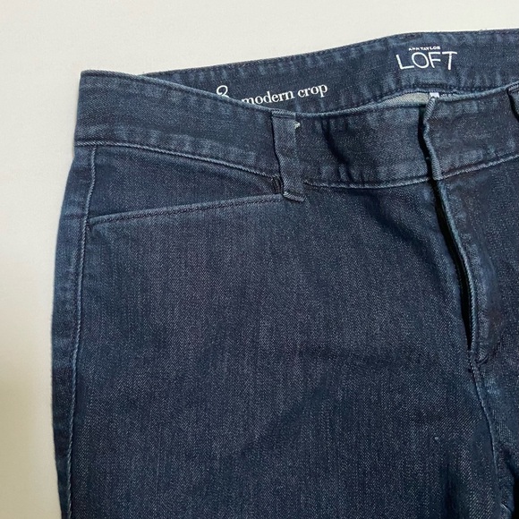 Navy Denim Modern Crop Jeans from Anne Taylor Loft 8 - Picture 3 of 6